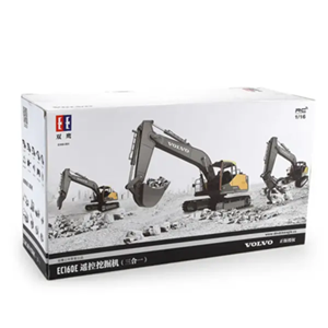 اسباب بازی ماشین کنترلی بیل مکانیکی شارژی سه کاره مقیاس 1:16 دبل ای مدل Excavator Volv Double EE 568-003_اسباب بازی ماشین کنترلی